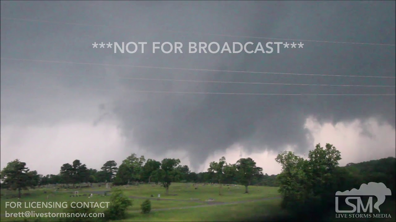 05-22-19 Carl Junction, MO - Tornado Crosses Road with Power Flashes and Falling Tree Branches.mp4