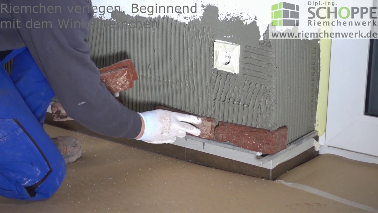 Steinwand innen herstellen - Backsteinverblender/Ziegelriemchen verlegen - Loft-/Industriestyle