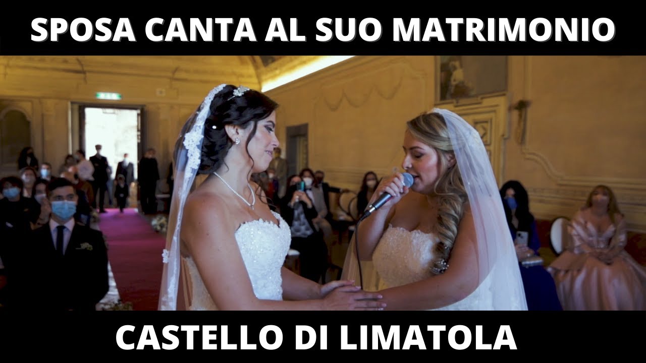 Sposa canta al suo matrimonio l'Halleluja al Castello di limatola - Unione civile maria e simona