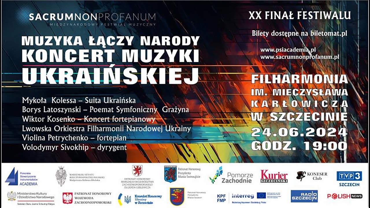 XX edycja Festiwalu SACRUM NON PROFANUM - Szczecin - Koncert muzyki ukraińskiej