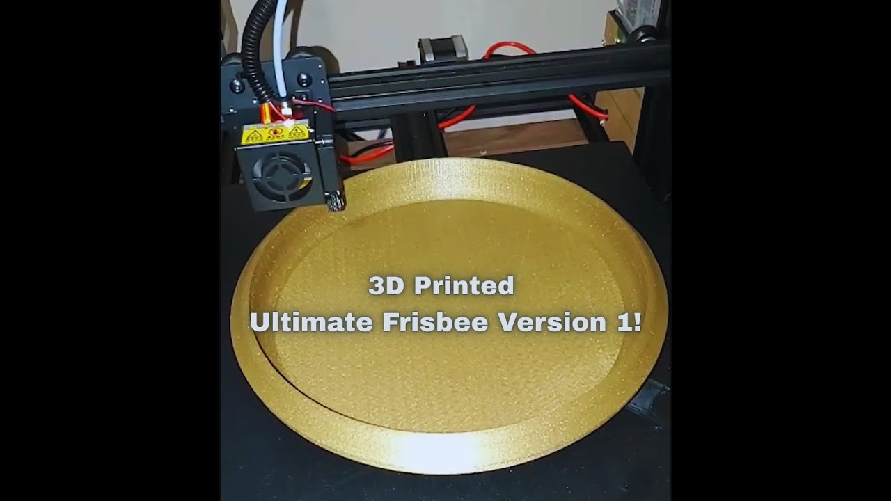 3D Printed Ultimate Frisbee Version 1!