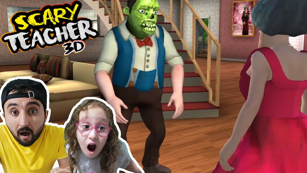 KIZGIN ÖĞRETMEN'E ZOMBİ MAKYAJI ŞAKASI YAPTIK! GİZLİ KASASINI BULDUK! SCARY TEACHER 3D | OYUNA GEL
