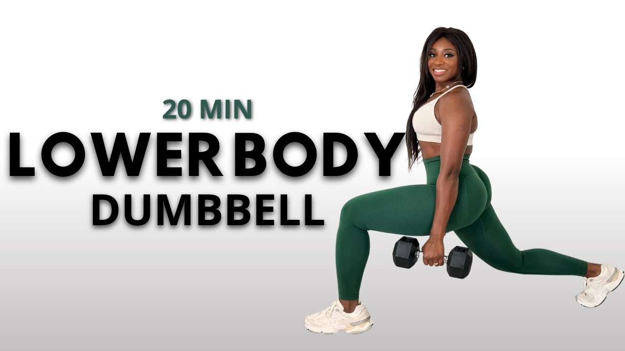 20 MIN LOWER BODY DUMBBELL WORKOUT | Legs & Glutes Strength (No Jumping, At Home)