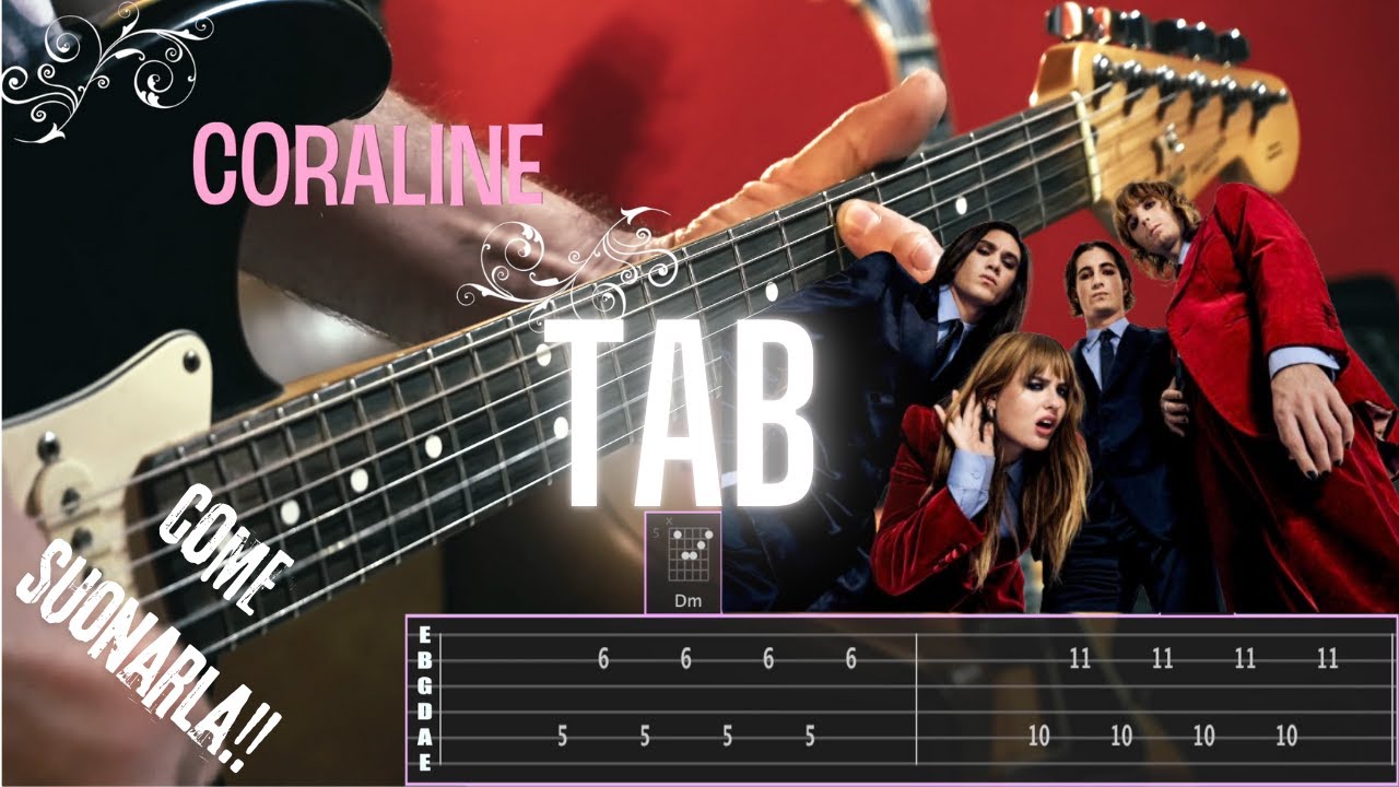 Coraline | Maneskin Guitar Tab Tutorial | Fractal FM3