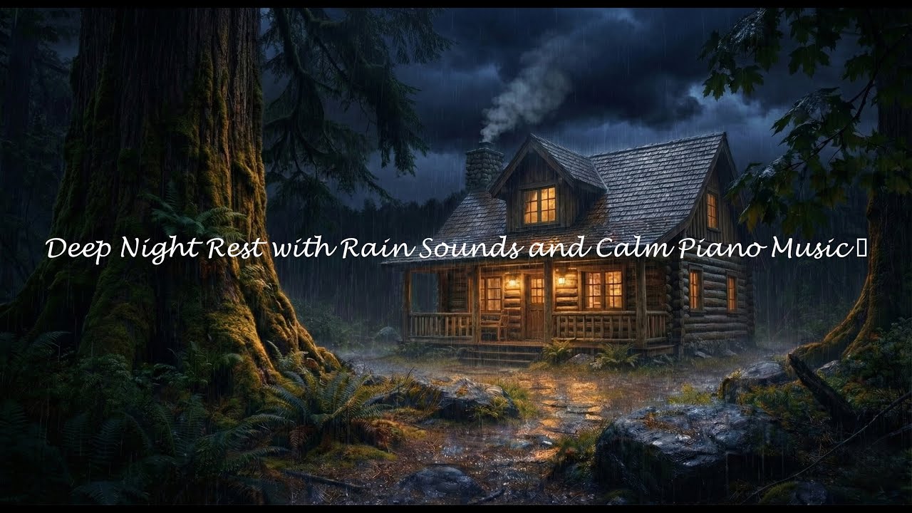 Deep Sleep Support with Rain Sounds and Soft Piano Harmony 🌙 ✨ #qHY