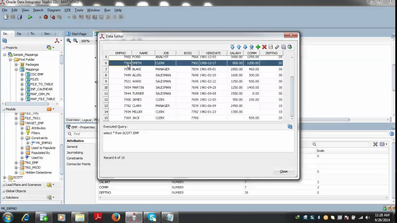 ODI 12C Check Knowledge Module Mapping on Constraints and CDC