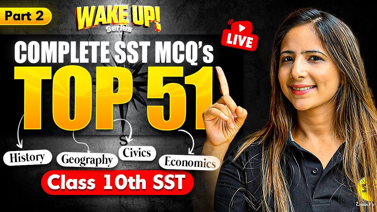 Class 10 SST Top 51 MCQs Part 2 🔥| Complete Social Science | Board Exam Special with Reema Maam
