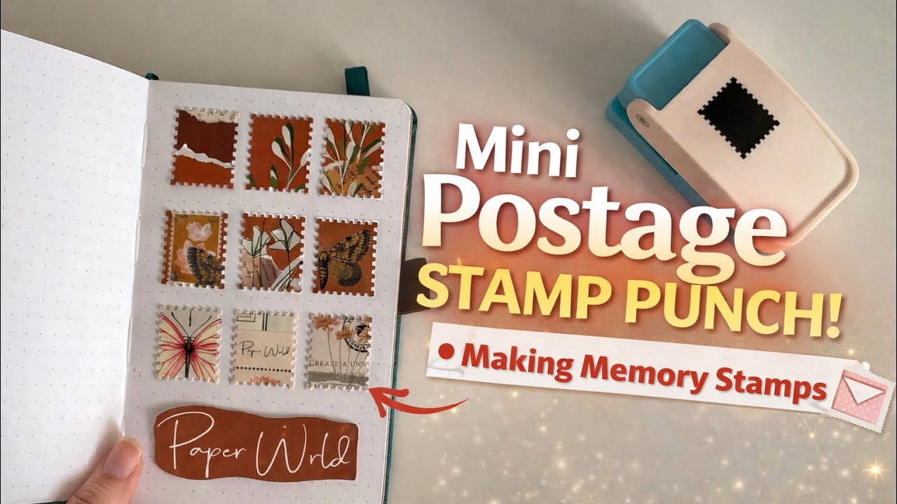 Mini Postage Stamp Paper Punch ✂️ | How to Make a Memory Stamp ✨