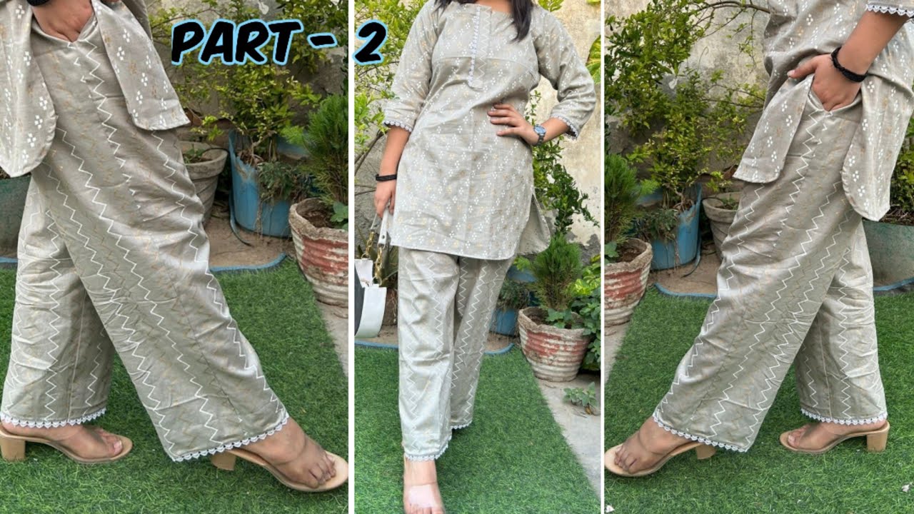 summer cotton co-ord set cutting and stitching part - 2 👉 co-ord set cutting