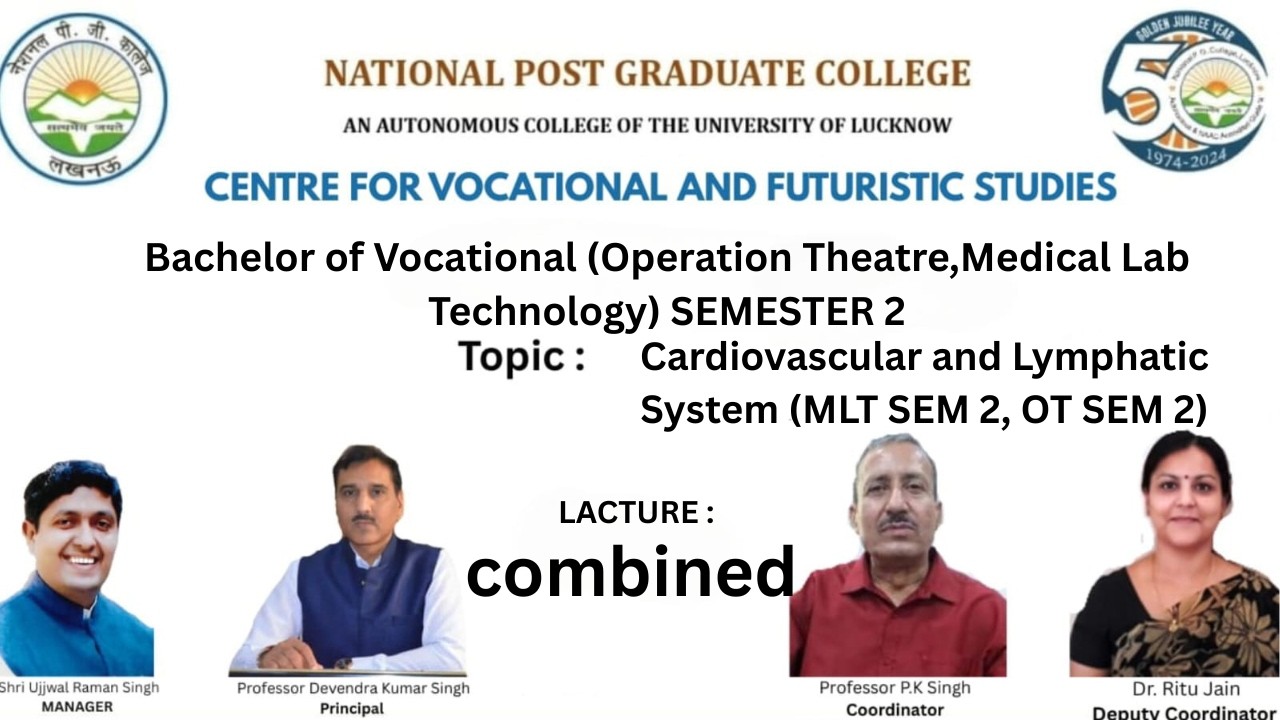 Cardiovascular and Lymphatic System (MLT SEM 2, OT SEM 2)