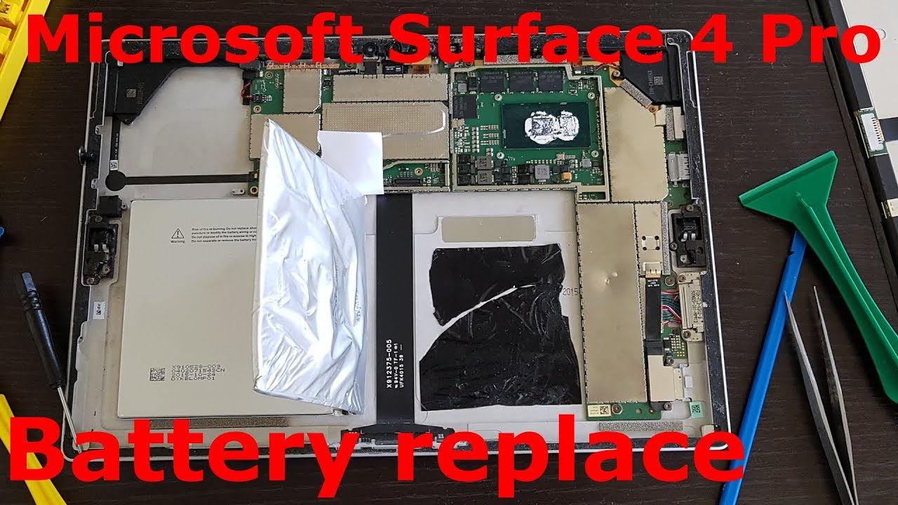 Замена батареи Microsoft Surface 4 Pro