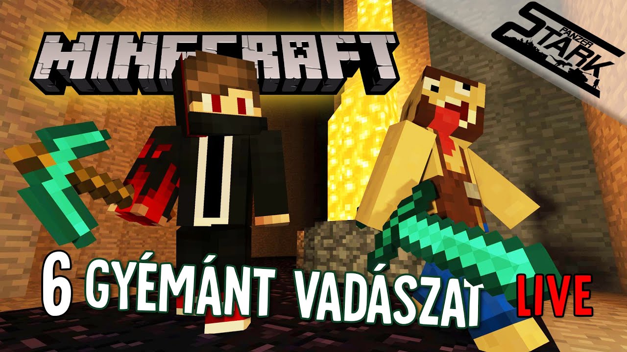 Minecraft Falu a V&ouml;lgyben - 6.R&eacute;sz (Gy&eacute;m&aacute;nt Vad&aacute;szat💎) - Stark LIVE