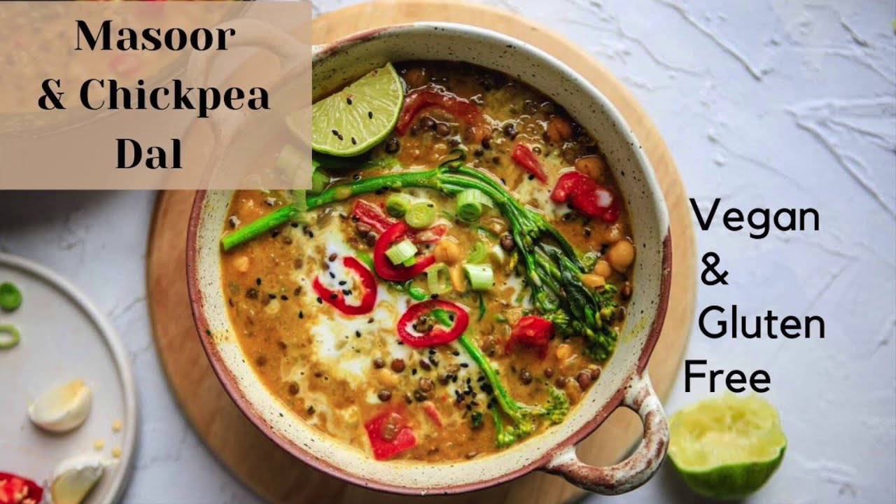 Easy Lentil & Chickpea Dal Vegan Recipe