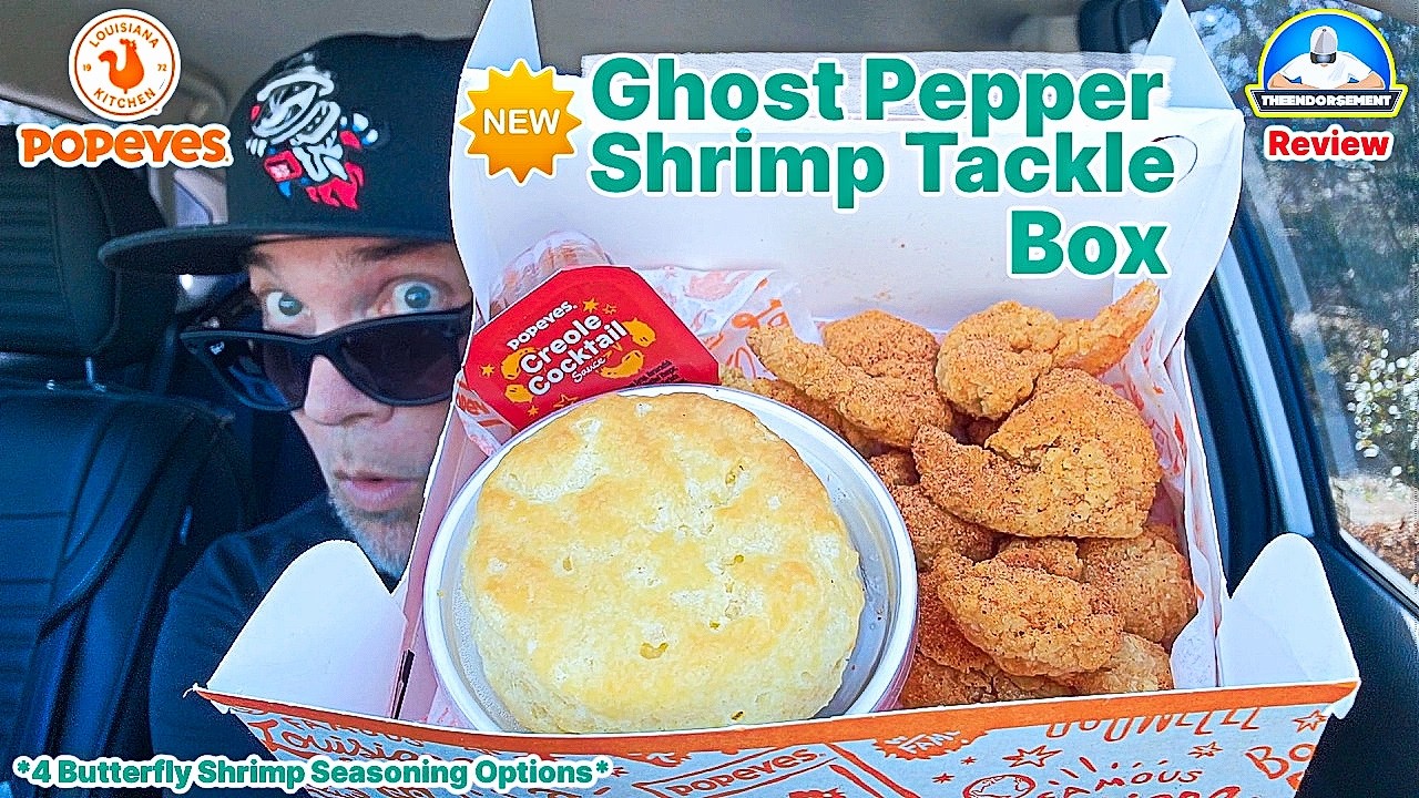 Popeyes® Ghost Pepper Shrimp Tackle Box Review! 👻🌶️🍤| NEW Seasoned Shrimp! | theendorsement