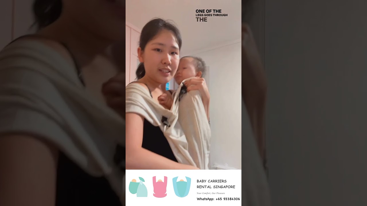 How to wear a Mini Monkey Mesh Sling independently while child is on you? Demo baby is 10 months old