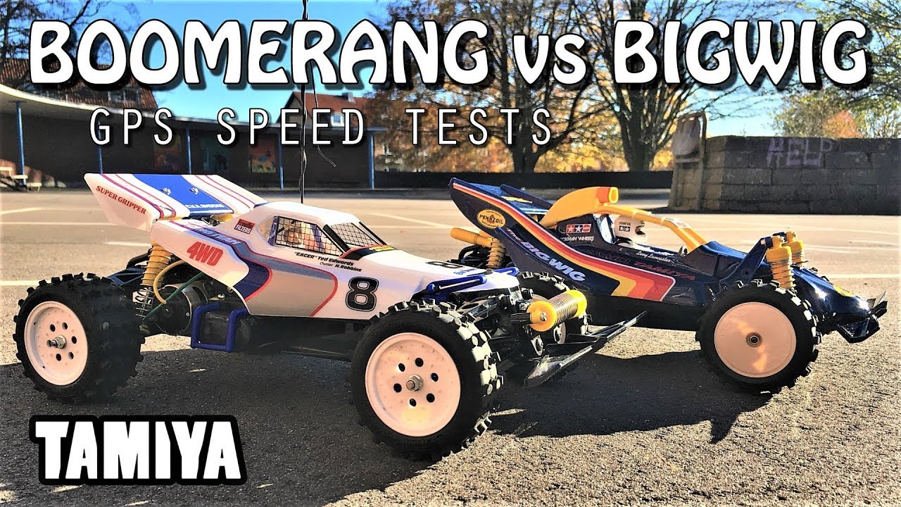 Tamiya The Boomerang vs Tamiya The Bigwig GPS Speed Tests!