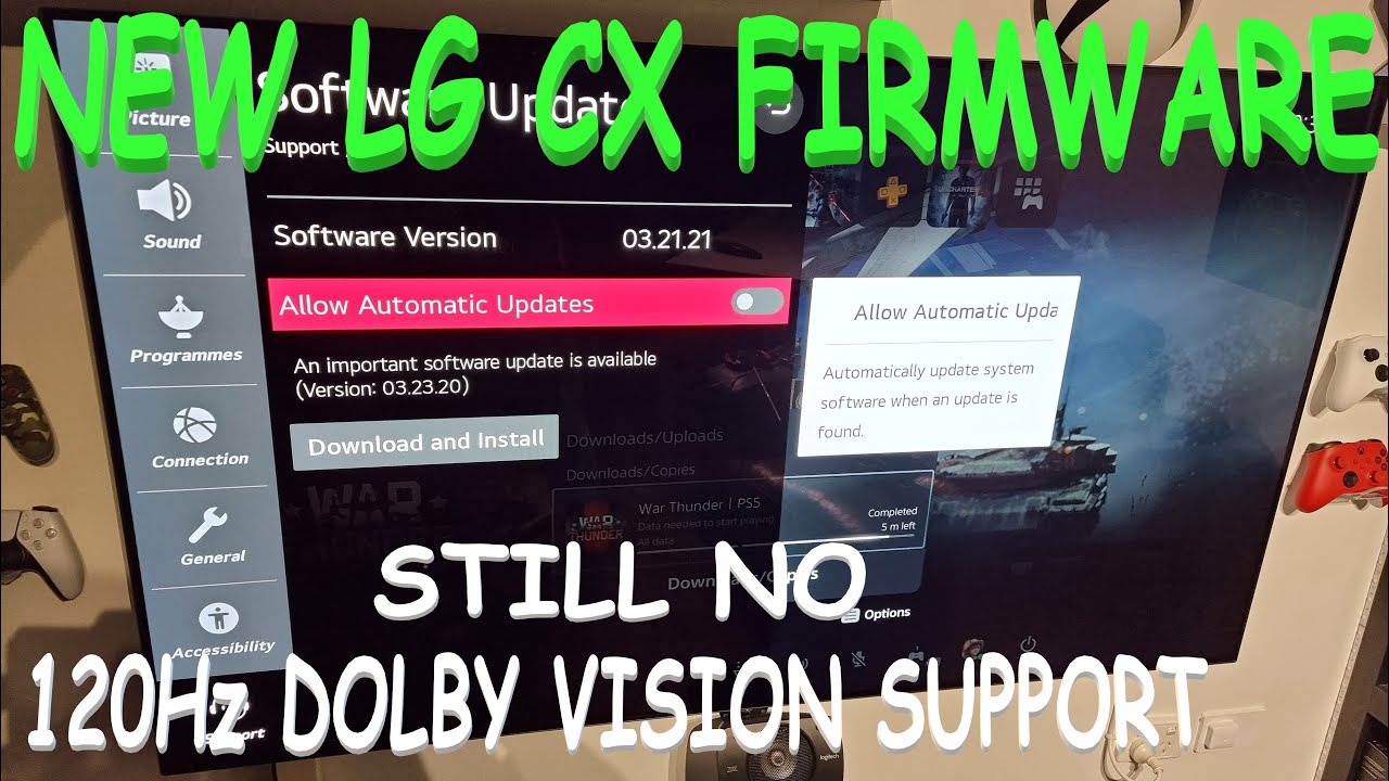 LG CX New Firmware 03.23.20 - Still no 120Hz Dolby Vision support