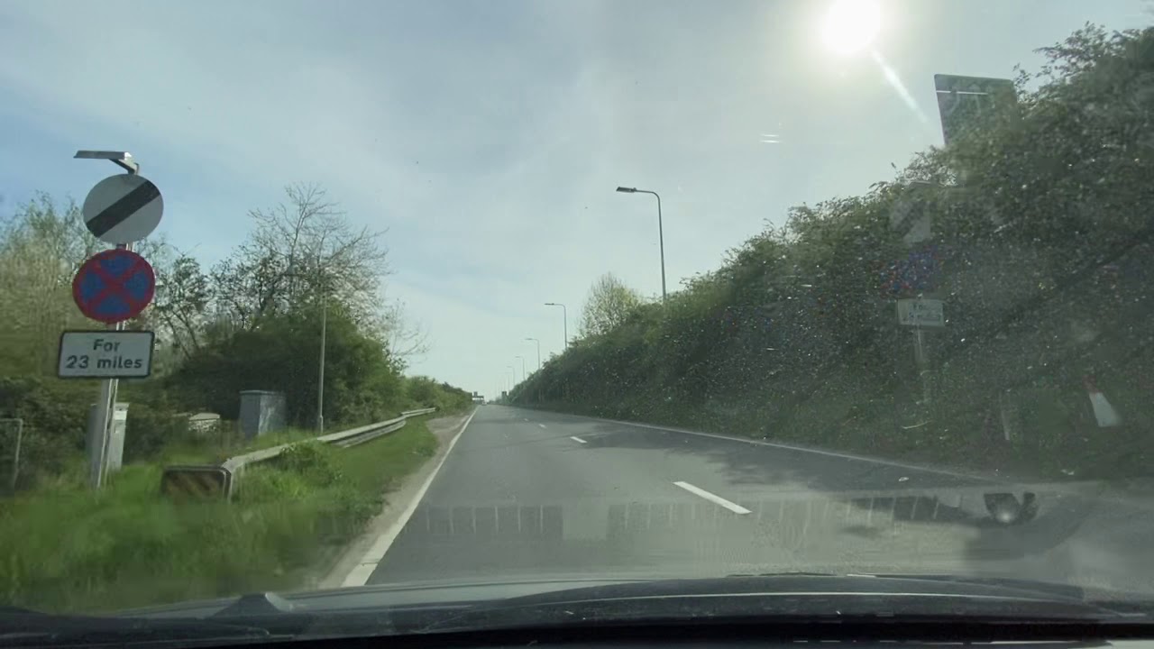 Portsmouth & A3(M) Rush Hour Traffic during UK Covid19 Lockdown / 9am 16th April 2020