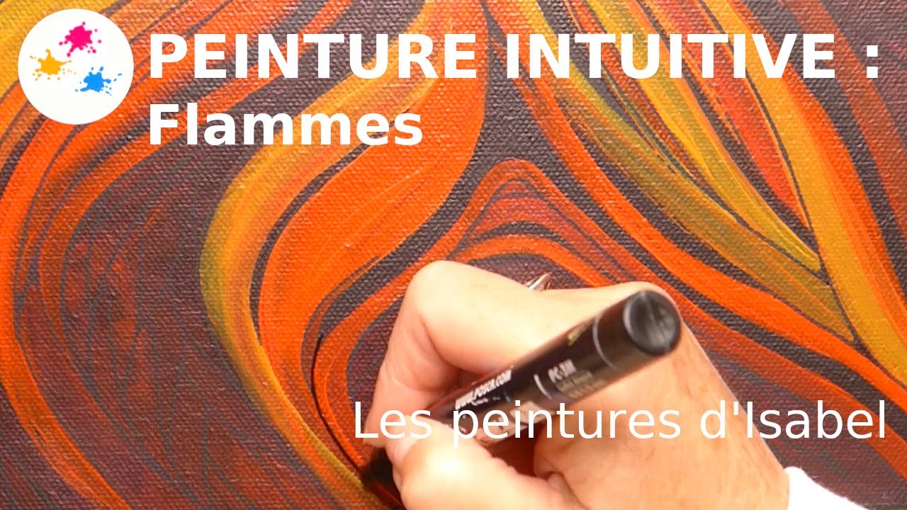 Peinture intuitive : Flammes