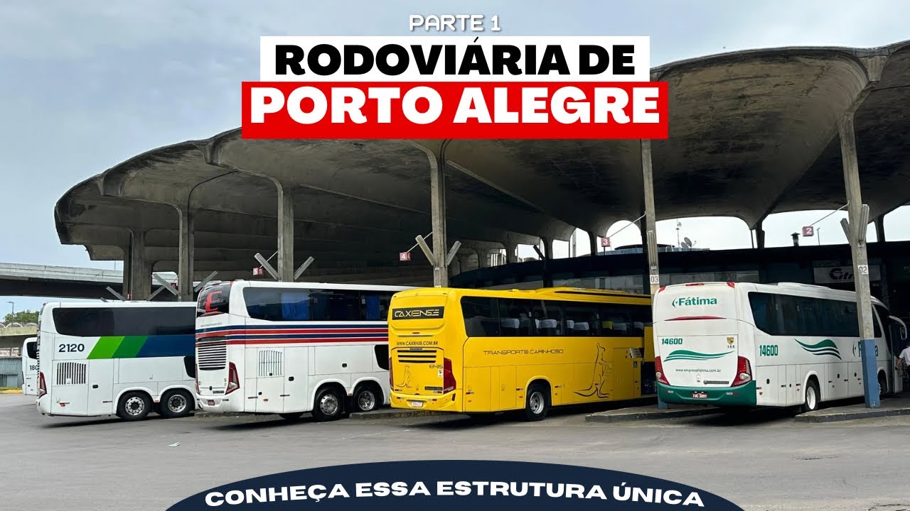 Rodoviária de Porto Alegre | Movimentação intensa de ônibus + Conhecendo toda a Estrutura | Parte 1.