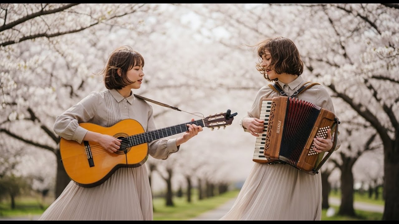 地中海のロマンチックなスペインギターとアコーディオンの癒しのインスト曲 for relaxation and warm ambience
