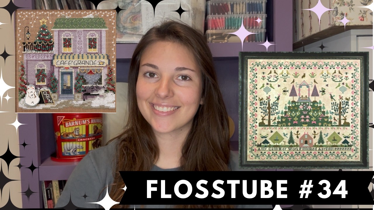 Flosstube №34 — выпускной альбом «Сентябрьское начало», рождественские работы, распаковка сохранё...