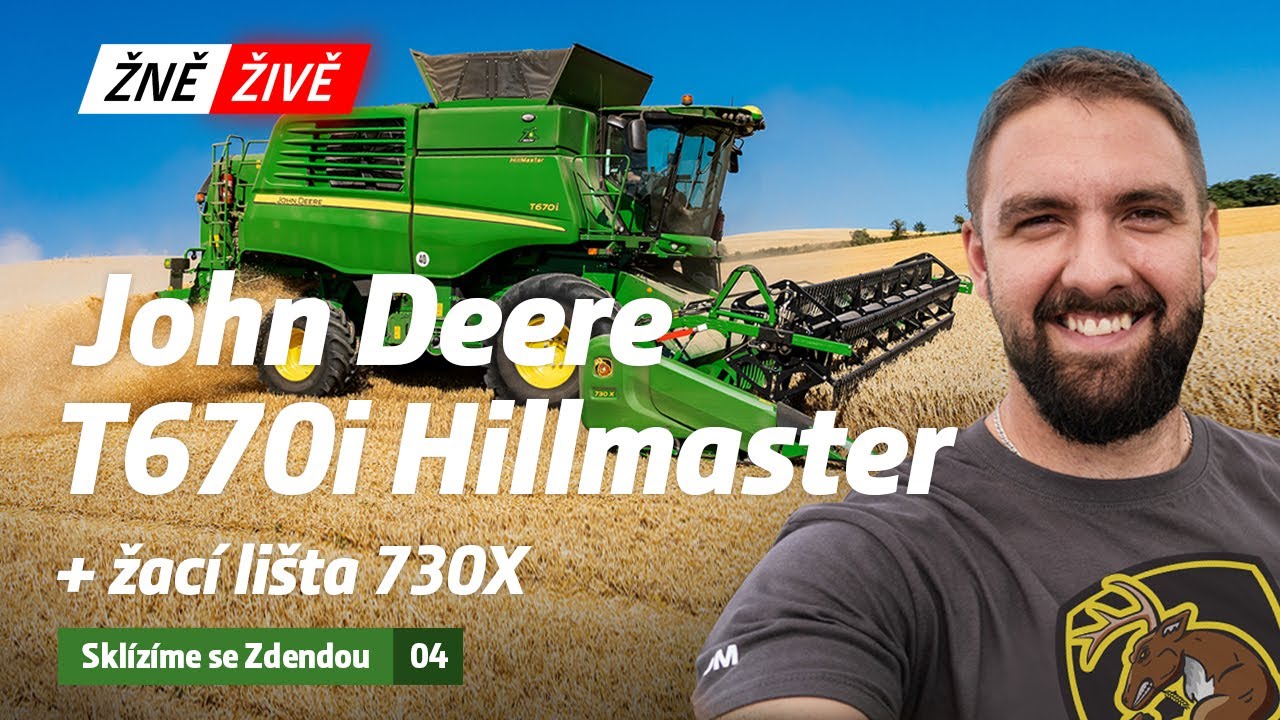 ŽNĚ ŽIVĚ 2022: Sklízíme se Zdendou | John Deere T670i + žací lišta 730X | 04