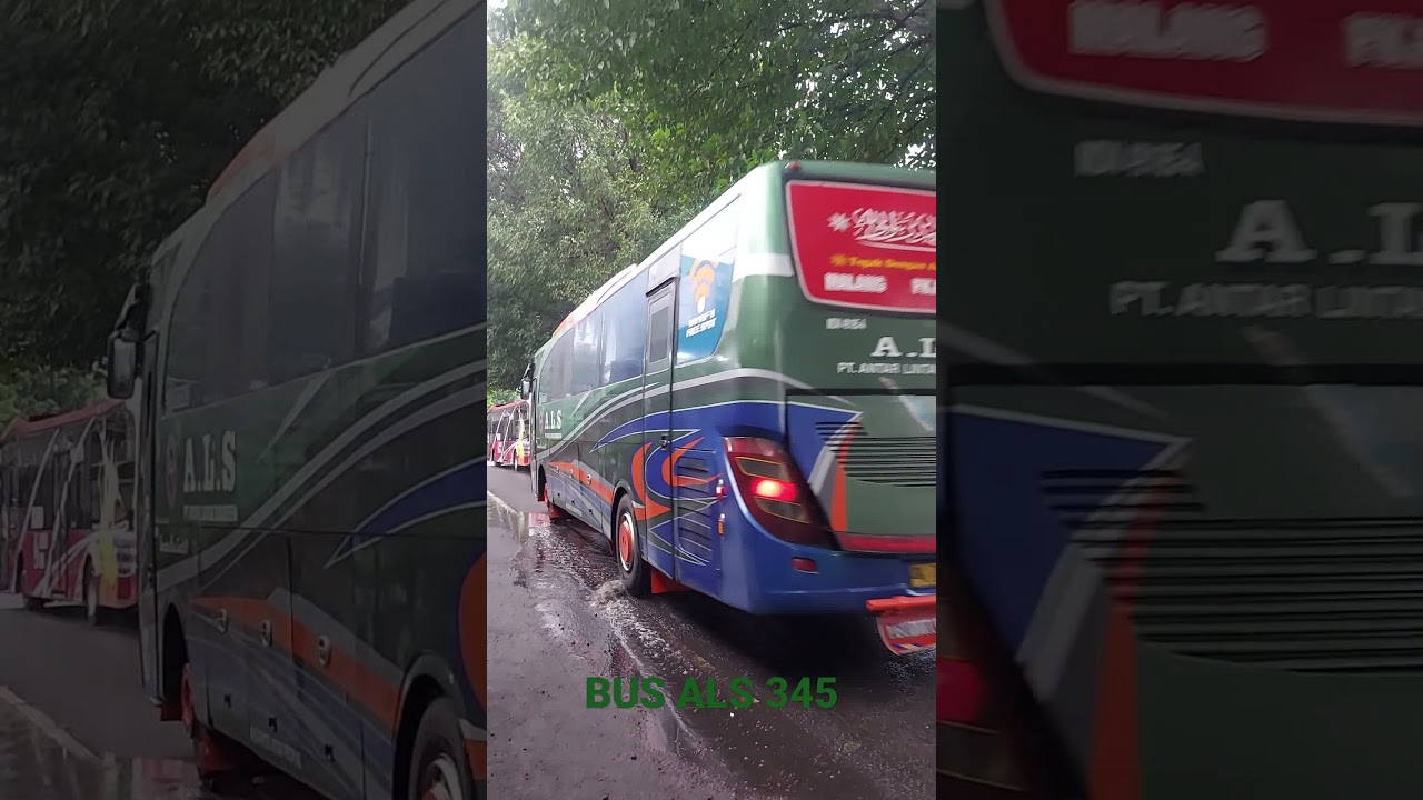 Bus AlS 345 melanjutkan perjalanan menuju kota Malang setelah singgah di pool ALS Surabaya #shorts