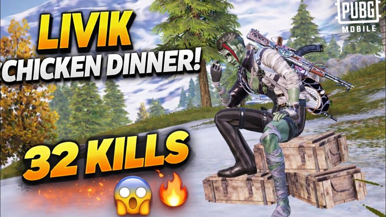 Livik Chicken Dinner with 32 Kills 🐔🔥 | Insane Rush Gameplay | PUBG Mobile