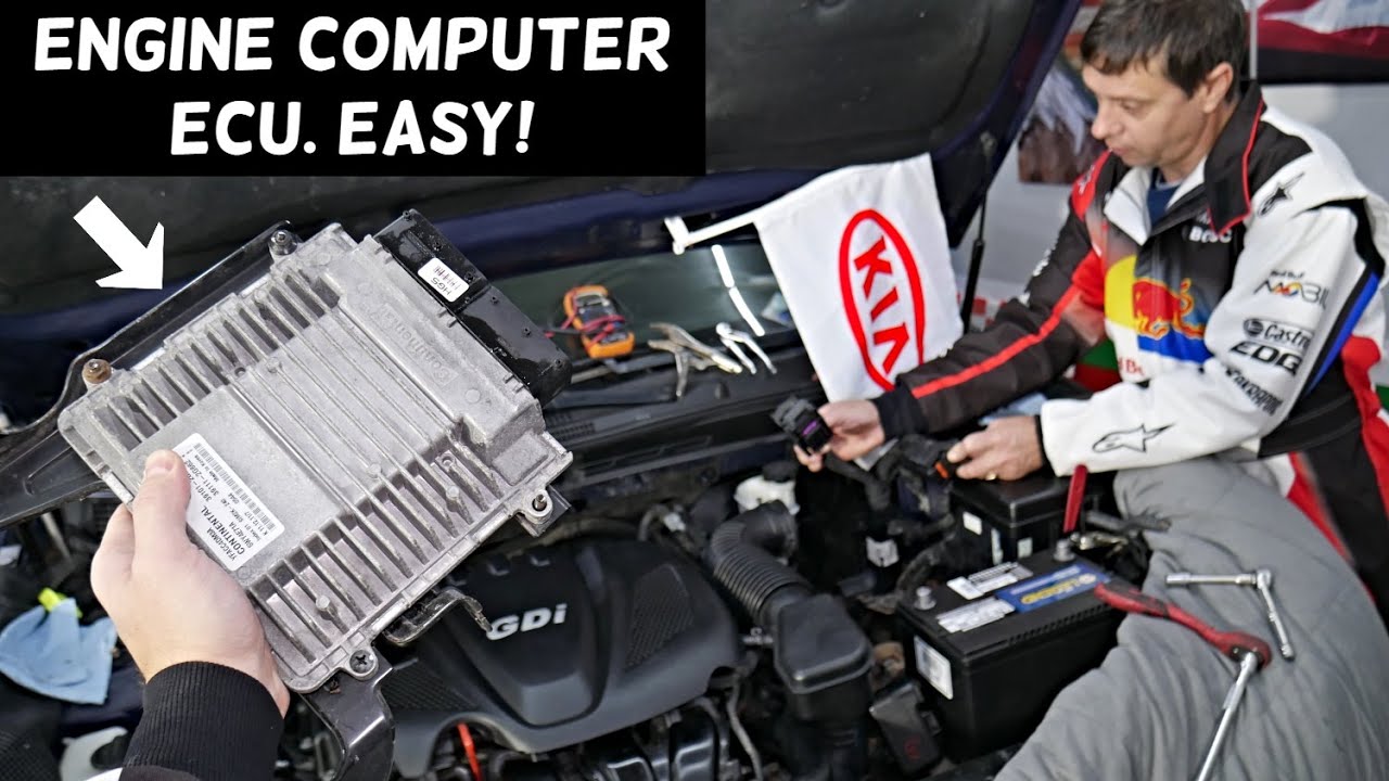 KIA OPTIMA ENGINE COMPUTER REMOVAL REPLACEMENT  ECU REPLACEMENT