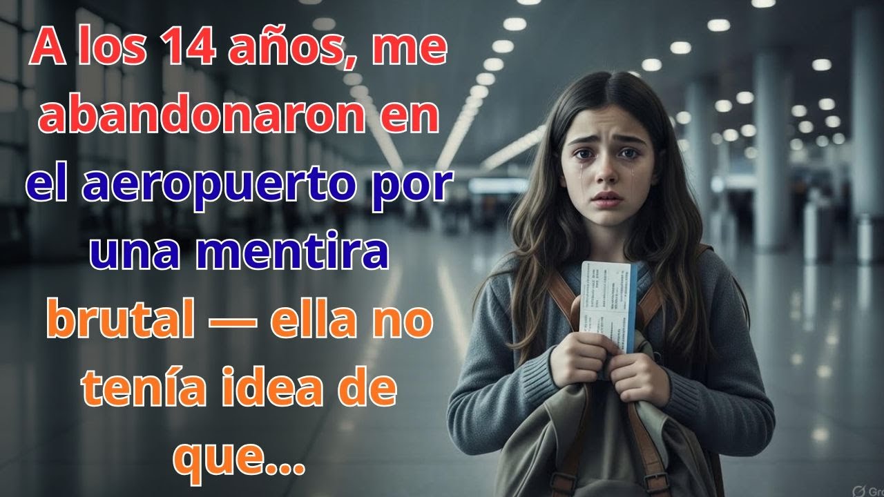 A los 14 años, me abandonaron en el aeropuerto por una mentira brutal — ella no tenía idea de que…
