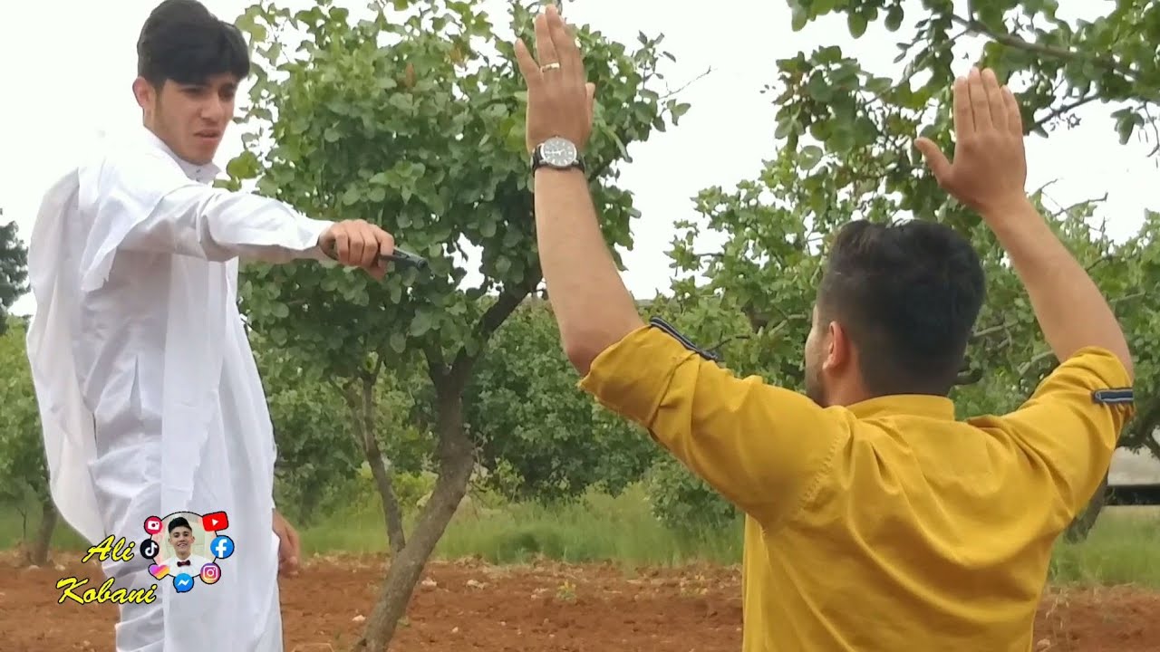 كوميديا كوباني فلم كردي قصير معبر عزرائل ممثل علي كوباني..