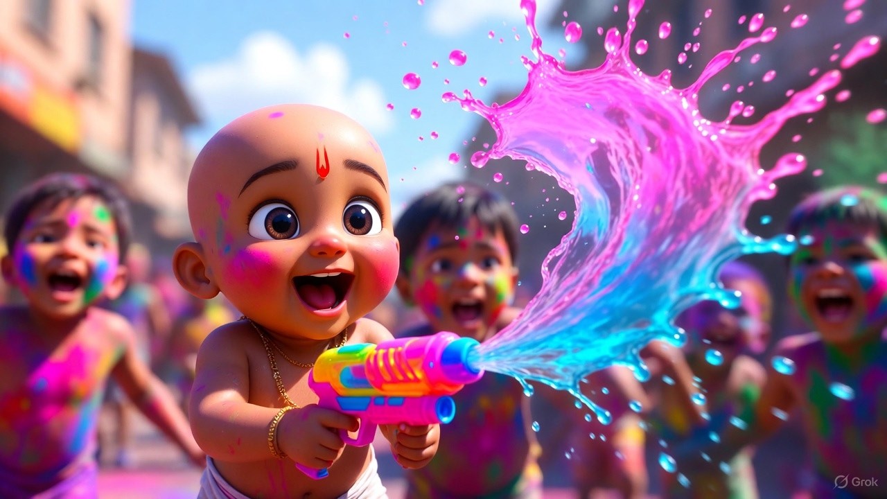 Happy Holi Song for Kids 🌈 | हैप्पी होली | होली आई | Hindi Nursery Rhymes & Baby Songs |Kids Cartoon