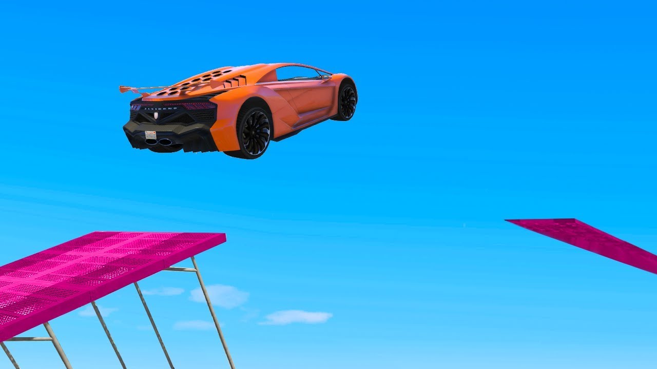 IMPOSSIBLE MILE HIGH STUNT JUMPS! - GTA 5 Funny Moments
