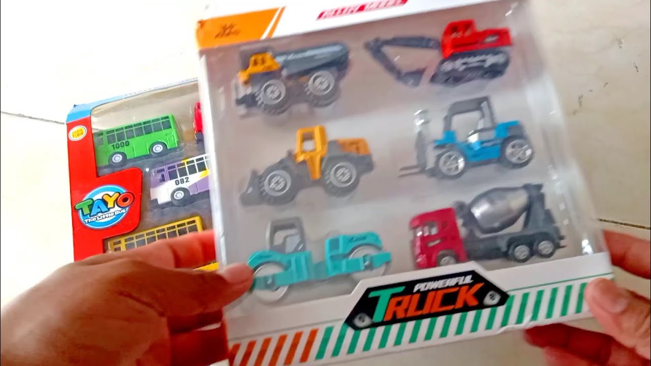 UNBOXING MINI TRUCK TOYS & TAYO BUS SET – SATISFYING FOR ADULT COLLECTORS!
