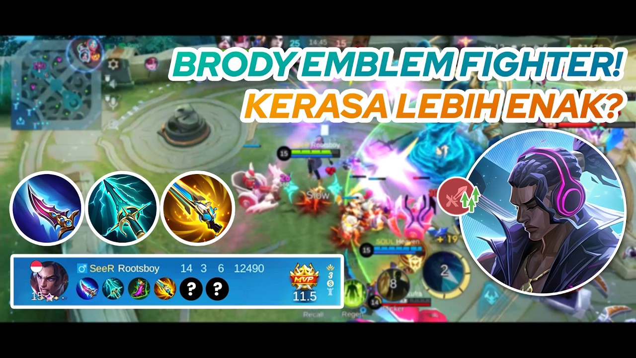 BRODY GAMEPLAY | BRODY EMBLEM FIGHTER! KERASA LEBIH ENAK? | MLBB