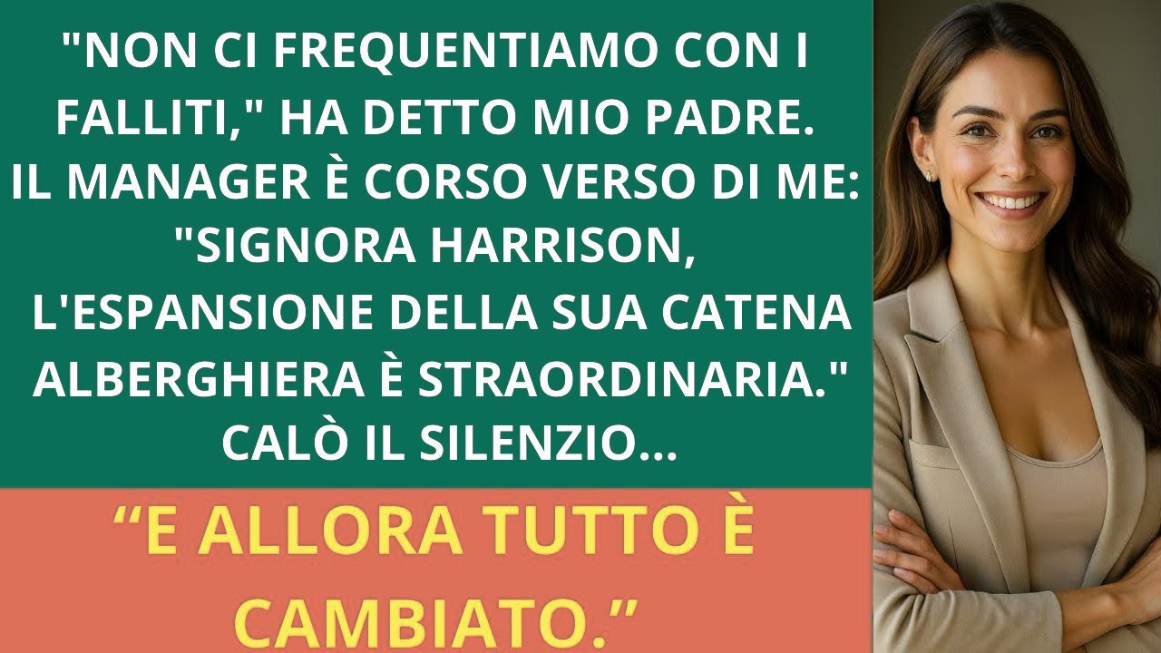 Mi hanno esclusa al compleanno di papà poi il manager dell’hotel mi ha detto Bentornata proprietaria