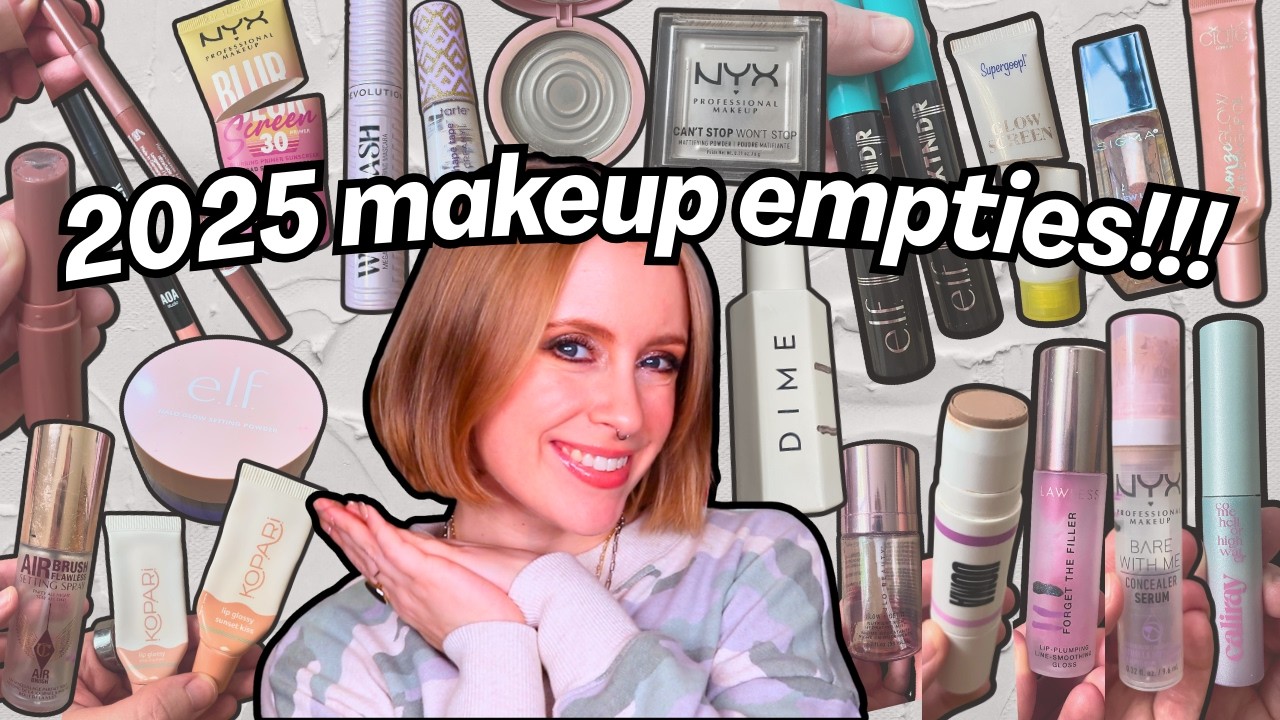 EVERY MAKEUP PRODUCT I FINISHED IN 2025 ♻️ 25 makeup empties
