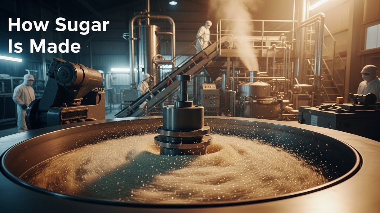 Inside a Modern Sugar Refinery | From Sugarcane to Crystal Sugar Production Process [4K]