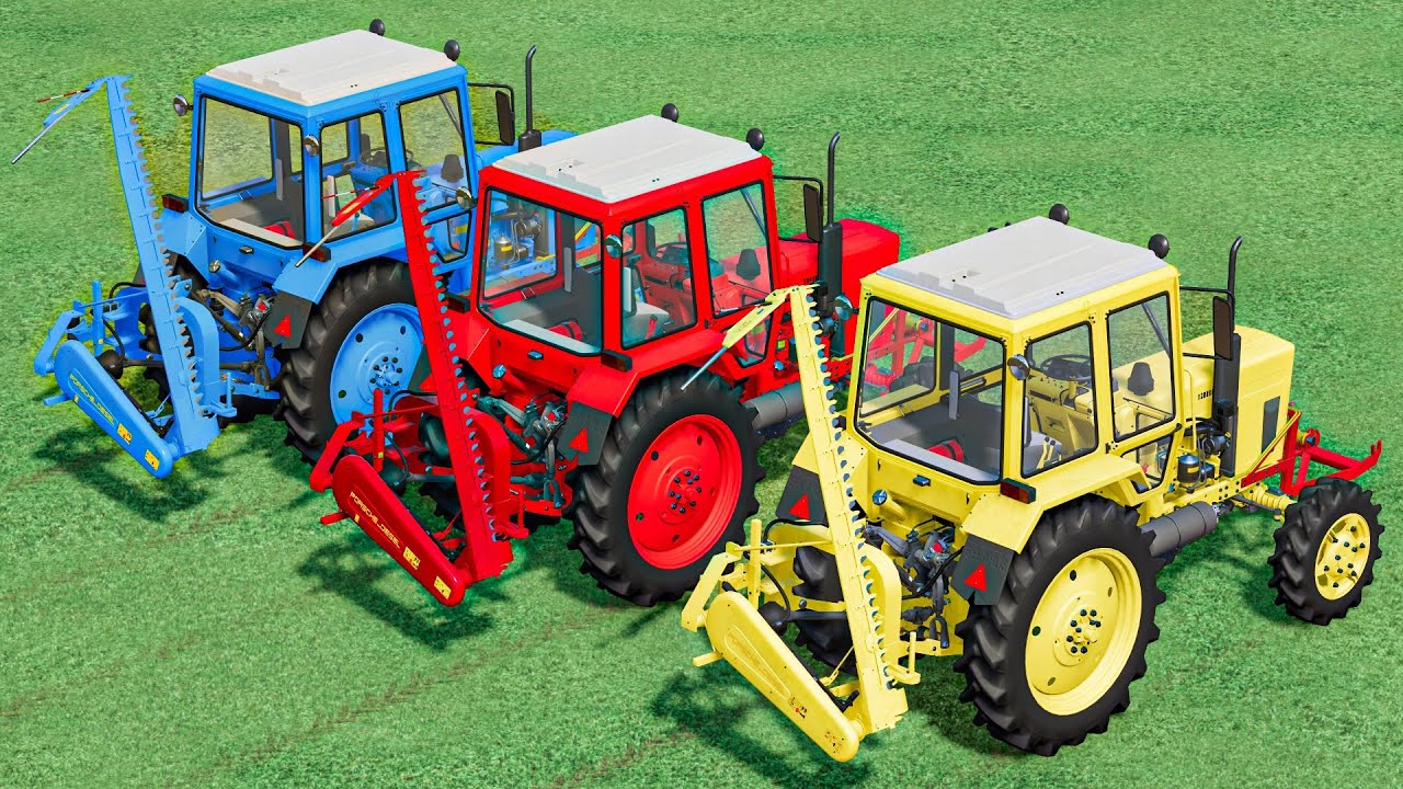 Work with Colors - GRASS JOB with Mini Tractor & Ford Truck | Farming Simulator 22