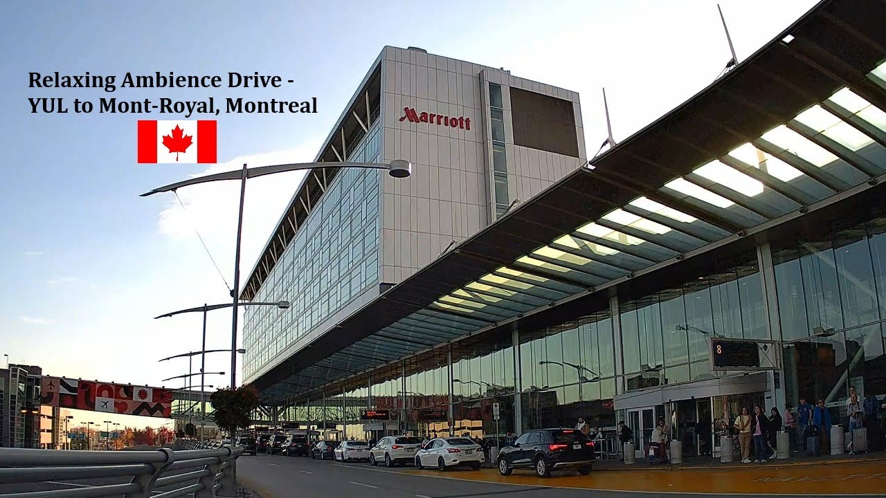 Driving Montreal 4K HD - Heavy Traffic from YUL Airport to Mont Royal | #26
