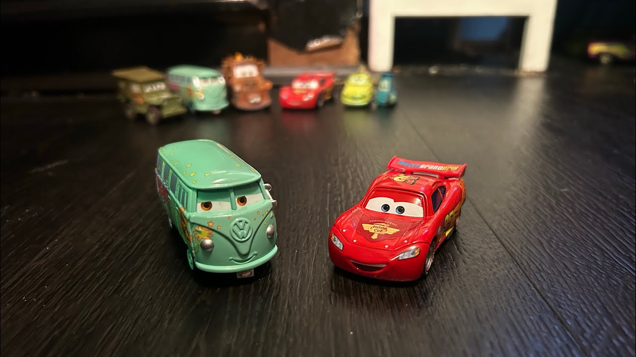 Race team, Fillmore, lightning McQueen with travel wheels ￼