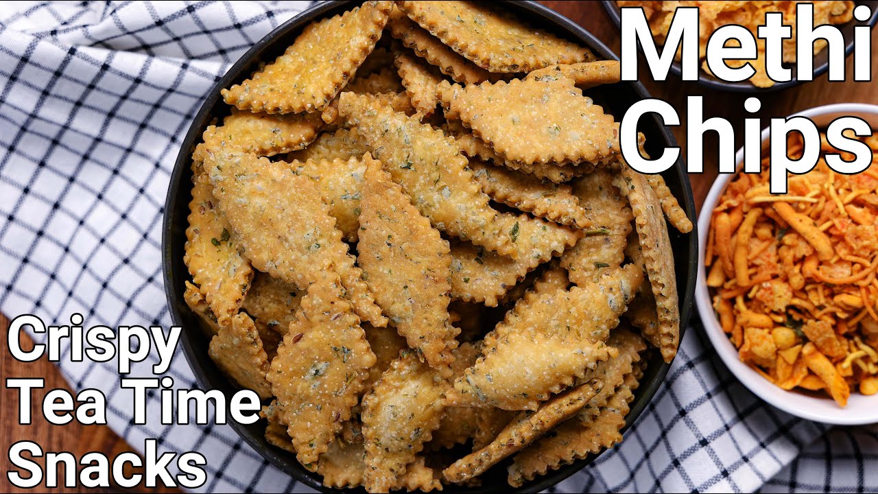 Crispy & Crunchy Methi Chips Shankarpali Recipe | Perfect Healthy Tea Time Snack - Methi Ka Nasta