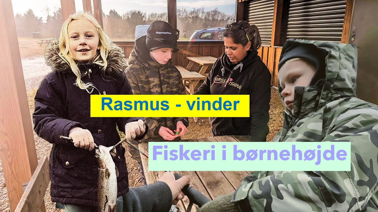 Put and take fiskeri for børn - Rasmus vinder en børnedyst