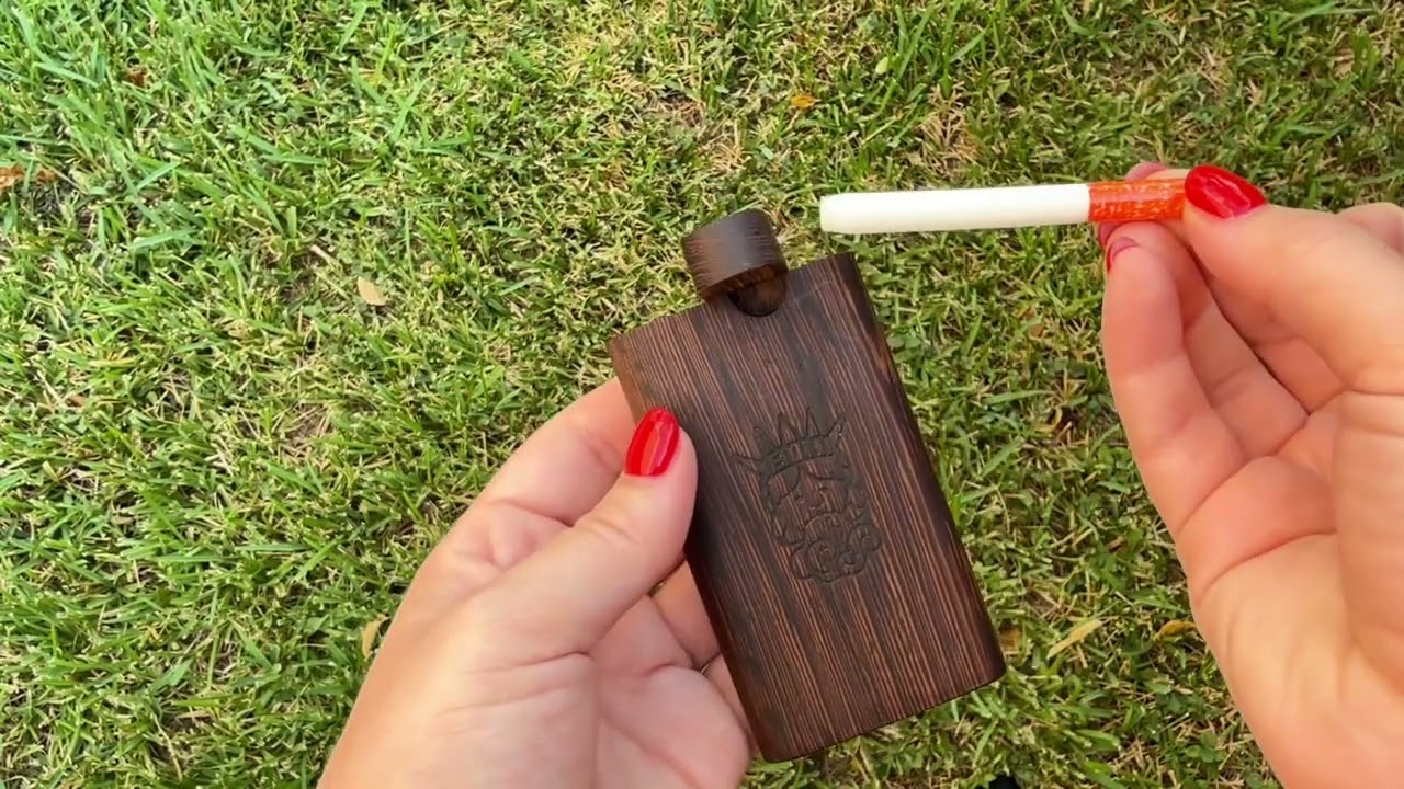 Wenge Wood One Hitter Dugout &ndash; Twist Top Wooden Smoking Pipe Box | Best One Hitters