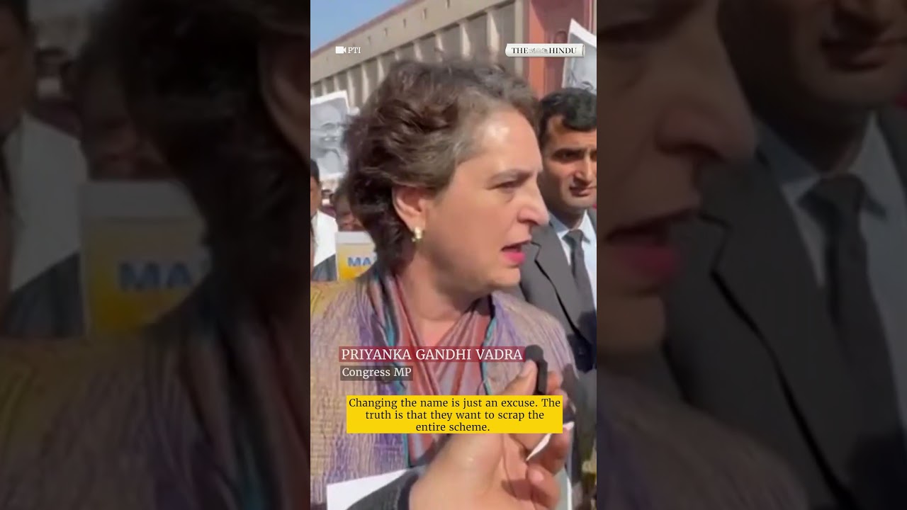 Congress MPs led by Priyanka Gandhi stage walkout, protest G RAM G Bill