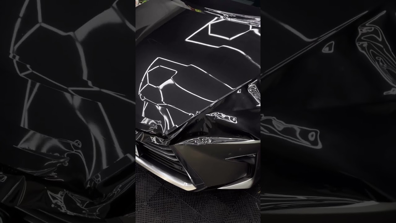 High Gloss Black Metallic 🏁 Lexus RX fully wrapped in 3M&rsquo;s new high gloss film 🛡️ #carwrap