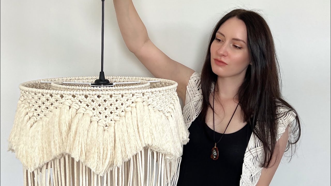 DIY | Macrame lampshade | Макраме абажур урок