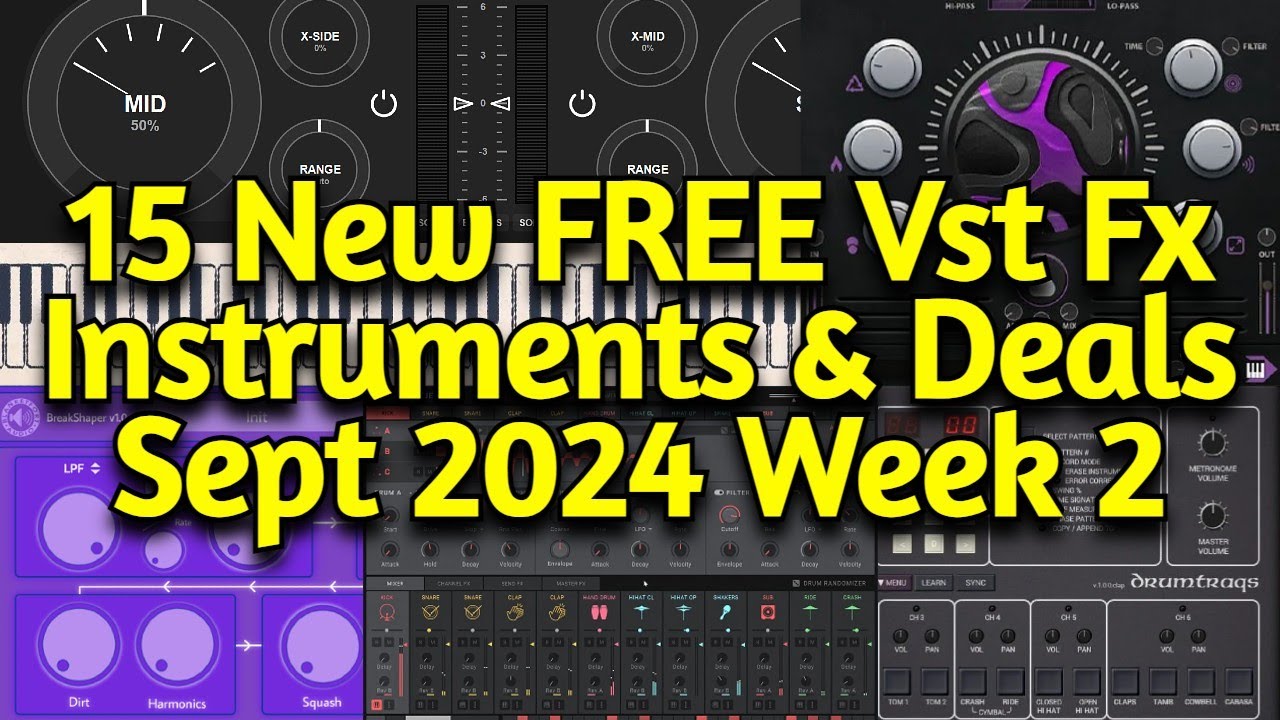 15 Best New FREE VST Effect Plugins, Vst Instruments, Sample Packs & Deals - SEPTEMBER 2024 Week 2