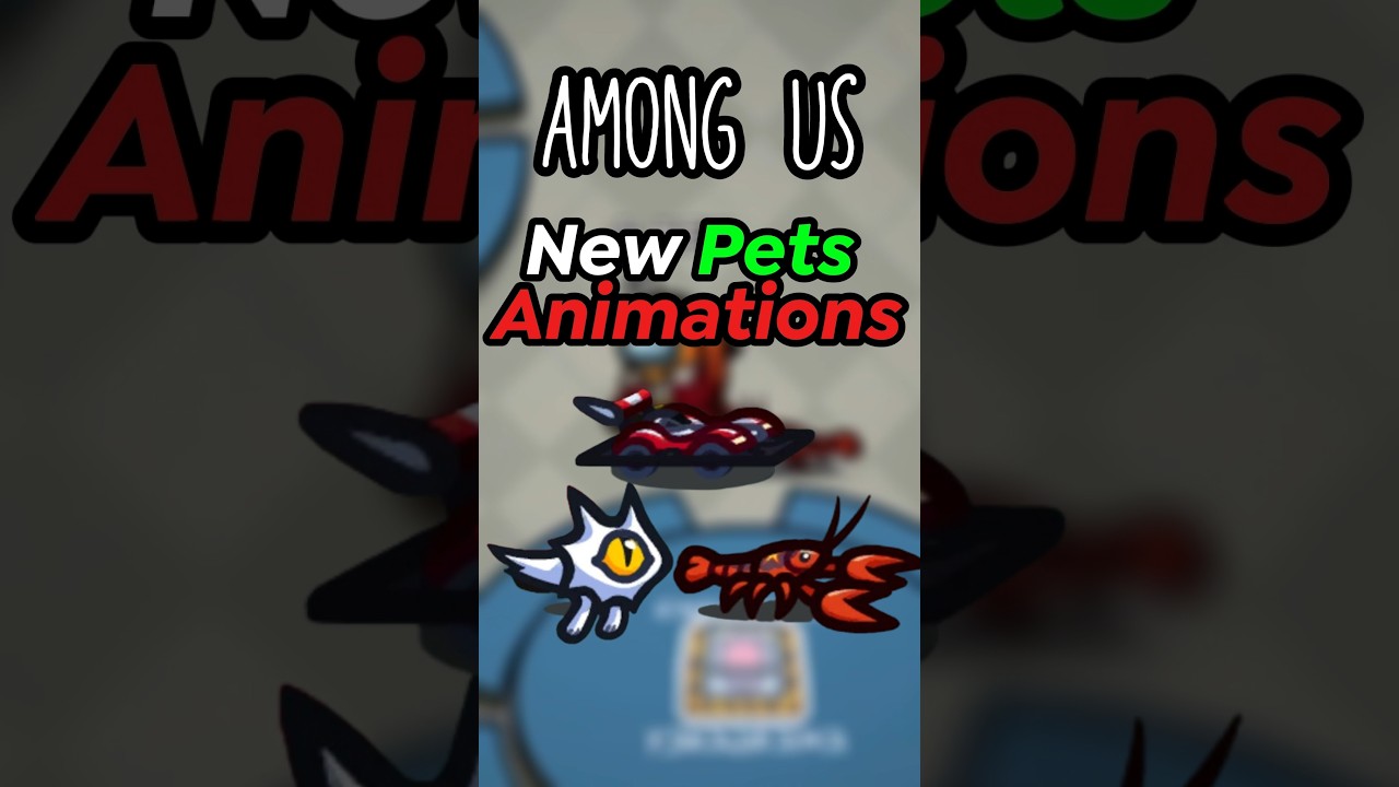 Among Us *NEW* Pet animations and reactions #amongus #shorts